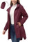 33,000ft Women's Rain Jacket Lightweight Hooded Long Rain Coat Waterproof Jacket Ladies Packable Functional Jacket Windbreaker Breathable Active Outdoor Coats Wine Red 2XL/18