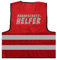 Brandschutzhelfer 2-Zeilig Warnweste BZW. Signalweste mit reflektierendem Aufdruck - Größe XXL / 3XL, Rot