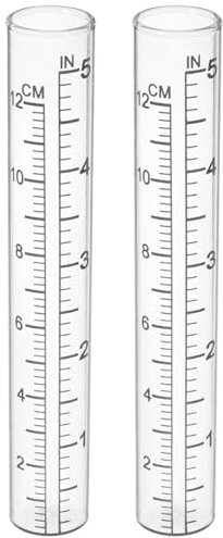 GAROZATION 2stücke Ersatzgläser Für Regenmesser Transparente Messrohre Für Präzise Niederschlagsmessung Im Garten Und Wetterfeste Outdoor-zubehörteile Zur Überwachung Von Regenmengen
