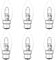 IuulFex Candle Light Bulb B22 Bayonet C35 Clear Candle Bulb Dimmable Warm White 2700K Bayonet Light Bulb for Chandelier, Ceiling Light, Desk Lamp, 6 Pack