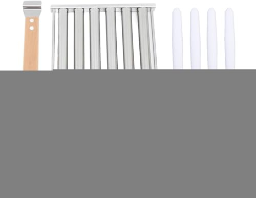 Aramox Hot Dog Rollständer, Edelstahl-Wurstrollständer mit 6 Stäbchen-Design und Extra Langem Holzgriff, Abnehmbarer BBQ Hot Dog Griller mit 4 Spießen für Grill-Camping-Partys (Klein)