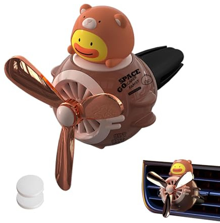 Auto Lufterfrischer Cartoon Bär Pilot, Duft Diffusor für Auto Lüftung, Aromatherapie Ornament für Auto Innenraum, Niedliche Auto Parfüm für Luftentlüftung (50x65x70 mm)
