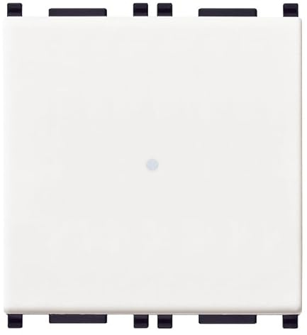 VIMAR 14100.2 Plana Interruttore 2M, 1P 10AX assiale illuminabile, bianco