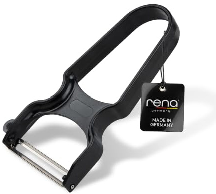 rena germany® Querschäler 11 cm | Gemüseschäler & Sparschäler mit beweglicher Klinge | Ergonomischer Kunststoffgriff | Spülmaschinengeeignet | Lebensmittelecht | Made in Germany