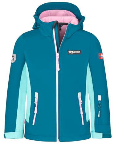 Trollkids Girls Oslofjord Jacket 128, Nordic Blue