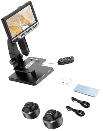 Ergonomisches 17,8 cm digitales Mikroskop, wiederaufladbares Design für Leiterplattenanalyse und Mikroorganismusforschungsanwendungen, einstellbare Helligkeit, digitales Mikroskop für Leiterplatte