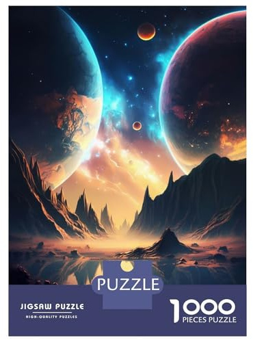 1000 Pieces Puzzles for Teenagers Double Planet Landscape Jigsaws for Adults Family Games Presents for Women Help The Brain Exercise 70x50cm/1000pcs