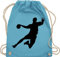 Turnbeutel Rucksack - EM 2026 Trikot Ersatz - Handballer I Geschenk Handballer I Handball Geschenke - Unisize - Hellblau - kinderrucksack handballbeutel hanball wm stoffrucksack kinderturnbeutel