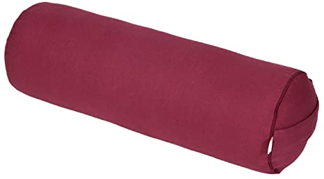 Yogabox Yogabolster Basic für Yin-Yoga, Ø22 cm, Yoga Rolle mit Buchweizenschalen Füllung, Waschbarer Bezug aus 100% Baumwolle, Yoga Bolster Rolle für Restorative Yoga