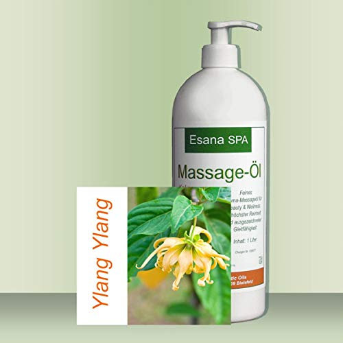 Esana SPA Aroma Massageöl Ylang Ylang (500 ml / 0,5 Liter) + Dosierpumpe