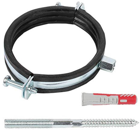 silos24 104030 Pellet Wandrohrschellen-Set DN 100 Wandhalter Rohrschelle Rohrhalter Deckenhalter