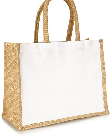 Jute statt Plastik Original Jucotasche klein weiß/Natur JC7228SWN