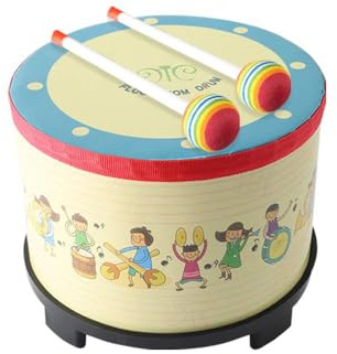 Floor Tom Drum 8 inch Gathering Club Carnival Colorful Percussion Instrument with 2 Mallets Music Drum for Child Special Christmas Birthday Gift (8 inch)