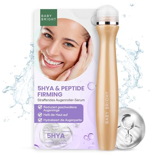 Baby Bright Advanced Augenroller Serum - Hydrating Augen Roll On, Intensive Eye Augenpflege, Augenserum Gegen Falten und Augenringe, Under Eye Brightener for Radiant Skin - (5HYA & Peptide) 15ml