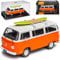 NEW Volkwagen T2 Orange Weiss Personen Transporter Bus mit Surfbrett 1967-1979 1/43 Ixo Modell Auto