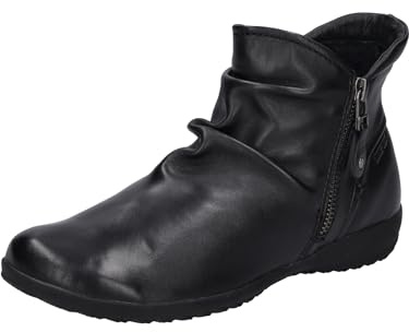 Josef Seibel Damen Klassische Stiefeletten Naly 41,Weite G (Normal),gerafft,Boots,Stiefel,Bootee,Booties,halbstiefel,schwarz,41 EU