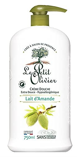 LE PETIT OLIVIER - Crème Douche Extra Douce Lait D'Amande 750Ml - Lot De 3 - Vendu Par Lot