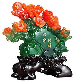 caihuashopping Kunstwerk Skulpturen Vier Jahreszeiten günstige Goldene Kröte Dekoration Home Wohnzimmer Eingang Weinkabinett TV Kabinett Dekorationen Hauswarming Handwerk Geschenk Statuen