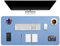 DOBAOJIA Mausepad XXL, Große Mausmat, Schreibtischmatte, Schreibtischunterlage für Laptop/Tastatur/Maus, Schreibblock, PU Leder Wasserdicht + Wildleder rutschfest 90 x 43cm (Stahlblau)
