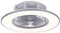SellTec LED Deckenleuchte, Deckenventilator Lampe, silber weiß, dimmbar über Fernbedienung, CCT 2700-5000k, warmweiß - kaltweiss, rund