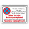 Fassbender-Druck SCHILDER - SINGEN UND KLATSCHEN - vorgebohrtes Parken verboten Schild - lustiges FUN Schild mit Bohrlöchern zum Markieren vom Parkverbot (30x20cm Schild)