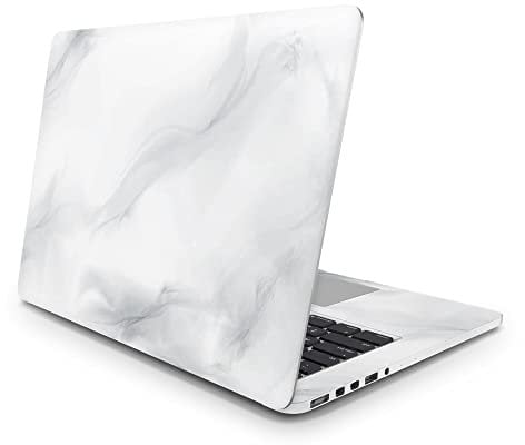 Sticker Master White Gray Marble Laptop Vinyl Sticker Skin Cover 13 14 15 Inch Notebook Decal for MacBook Asus Acer Hp Lenovo Huawei Dell Ms Toshiba 14 inch (35x26 cm)