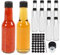 12 Pack 150ml Sauce & Liquor Bottles, 5 fl oz Glass Empty Spirit Bottle With Leak Proof Screw Caps, Clear Small for Kitchen, Home Brewing Wine & Juicing, Bordeaux Wine, Beverage