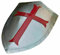 71,1 cm Mittelalterliches Metall-Rüstungsschild Templer Rotes Kreuz Schild Kreuzritter Schild Kampf Krieger Schild Reenactment SCA LARP Schild Cosplay Schild Halloween