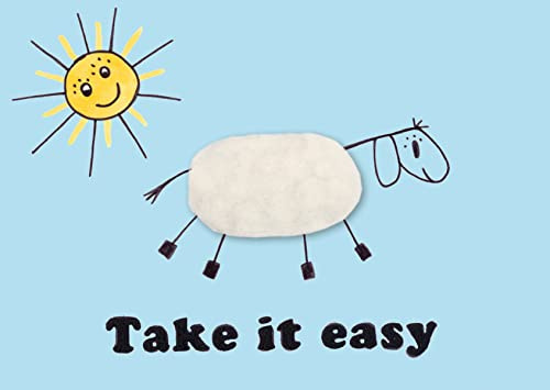 Inkognito Plüsch Postkarte/Plüschkarte - Motiv: Take it easy, Anlass: flauschig, Künstler/Verlag Barbara Dienz-Sengmüller, Art-Nr.: 20872, Größe: A6