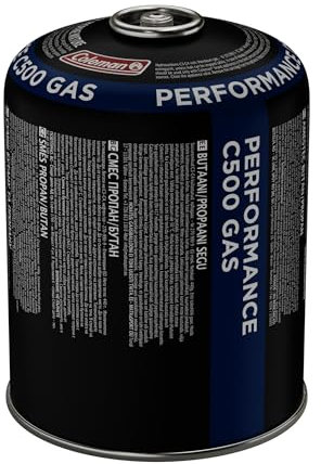 Coleman C500 Performance Cartucho Gas, Cartucho de válvula con válvula de Tornillo, Apto para Estufas o Parrillas de Camping, Potente Mezcla de butano/propano 440 g, Uso hasta el Punto de congelación