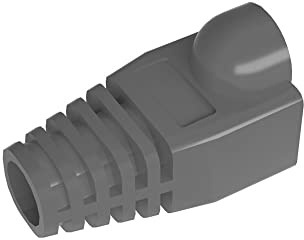 VIVOCH 50 Pcs Cat5 Cat5E Cat6 Strain Relief Boot, RJ45 Plug Connector Cover Modular Network Plug Connector Cap Cable Connector Boots, Dark Grey