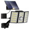 Realky Solarlampen für Außen mit Bewegungsmelder,Solarleuchte mit 4 Seiten Faltbare LED Solar Strahler IP65 Wasserdichte Aussenleuchte mit 5m Kabel für Garage,Garten,Terrasse,Haustür,Veranda,Straßen