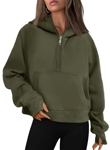Timuspo Hoodie Damen Sweatjacke Kapuzenjacke mit Fleecet-Innenfutter Basic Zip Up Hoodie Pullover Winter Damen-Oberteile
