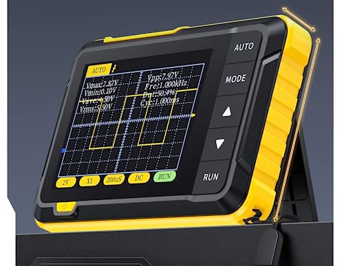 QDTimes Oscilloscope FNIRSI DSO152 Mini Handheld Digital Oscilloscope 2023 Latest Version 2.5MSa/s 200KHz Analog Bandwidth 800 VPP with PWM Output(DSO152+P6100 HV probe)