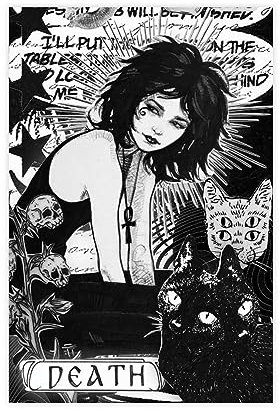 TONFON Death Character Sandman Manga Wall Art Deco Poster Leinwand Poster Schlafzimmer Dekor Sport Landschaft Büro Zimmer Dekor Geschenk ungerahmt 30 x 45 cm