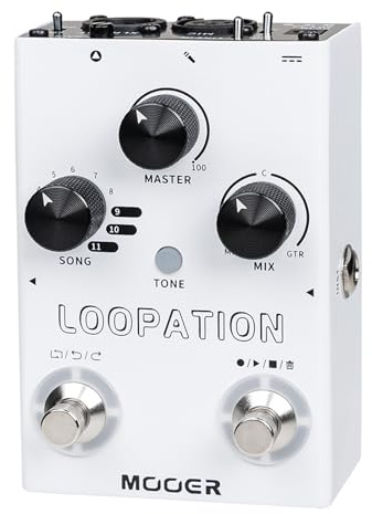 MOOER Looper Vocal Effects Processor Guitar Voice Pedal Vocal Stompbox Microphone Amplifier for Live Singing Streaming Recording (MVP3)