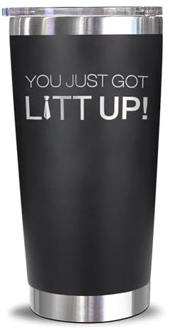 You Just Got Litt Up! Becher Louis-Litt Harvey-Specter – Suits 1 Tasse – lustiger Reisebecher 590 ml – Offizieller Louis-Litt Becher aus dem Film You Just Got Litt Up, 590 ml, Geschenk für Männer