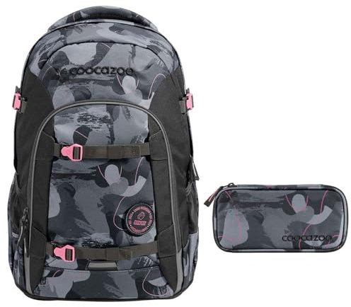 coocazoo JOKER Schulrucksack-Set 2tlg inkl. Schlamperbox (Bubble Brush)