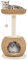 Yaheetech 75cm Rattan Cat Tree Tower with Luxury Weaving Condo, Large Top Perch with Replaceable Cushion, Scratching Post for Indoor Kitten, Beige