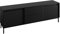 Mirjan24 TV Lowboard Ozmi 2K2SZ mit 2 Türen und 2 Schubladen auf Kugelgleitschienen, Metallfüße, Push to Open, Fernsehschrank, Fernsehtisch, TV Schrank TV Bank (Schwarz)