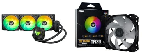 ASUS TUF Gaming LC II 360 ARGB All-in-One-Flüssig-CPU-Kühler & TUF Gaming TF120 ARGB-Gehäuselüfter - Single Pack (1 Stück, Aura Sync, leiser adressierbarer ARGB Lüfter, PWM Steuerung)