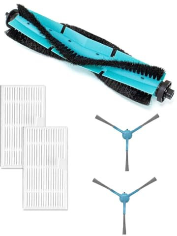 Retrobox® Recambios compatibles con Cecotec Conga 7490 Inmortal / 8290 Inmortal. Reemplazo de Cepillo Lateral, Filtro HEPA y Cepillo Lateral, Piezas de Repuesto