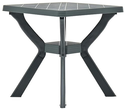 Iiaky Bistrotisch Grün 70x70x72 cm Kunststoff Bistrotisch Outdoor Mosaiktisch Tisch FüR Sonnenschirm Kleiner Tisch Balkon Gartentisch