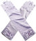 Husalsea Kinder lange Handschuhe, Schleife mit Diamanten Handschuhe, Prinzessin Satin Handschuhe, geeignet für Hochzeit Blumenmädchen, Geburtstag, Urlaub Feier, Kostüm Party Zubehör Handschuhe (Lila)