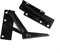 Lot de 2 charnières à mécanisme d'angle réglable pour clic-clac Noir