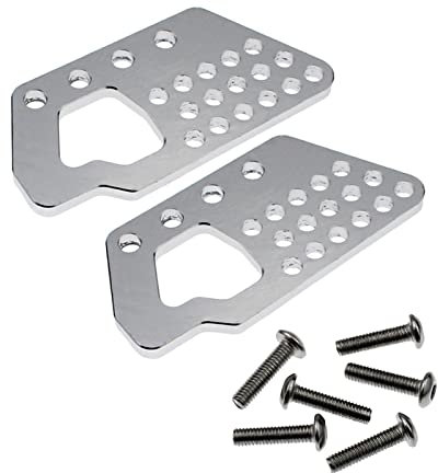JINFOLI 2PCS Vorne/Hinten Aluminium Stoßdämpfer Halterung 1/10 RC Crawler Auto Axial Wraith 90045 90056 RC-Car-Metall-Upgrade-Kit(2pcs Silver Front)