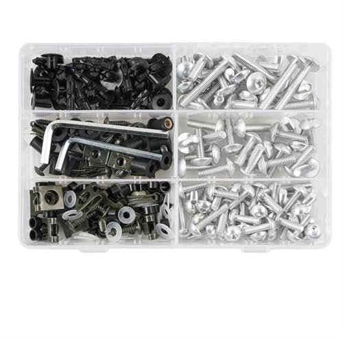 XWDPDNHHD Verkleidungsschrauben-Set Schrauben- Und Mutternsatz Für Motorradverkleidungen Für Suzuki GSXR 600 750 1000 K1-K8, Muttern Und Bolzen Schrauben(Silber)