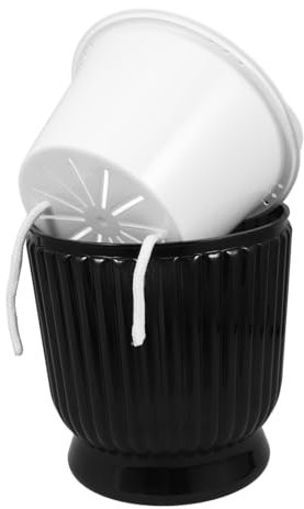 Yardenfun Maceta Hidropónica con Autorriego Transparente para Bonsáis y Suculentas.