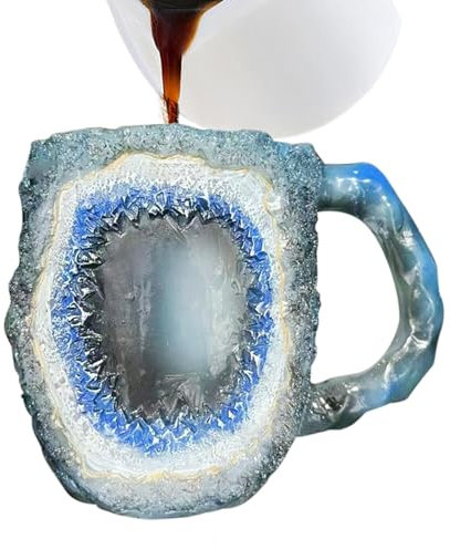 Taza de café de cristal mineral, 300 ml, taza de cristal mineral, taza de café, taza de café divertida, taza de café con asa para té, leche y café