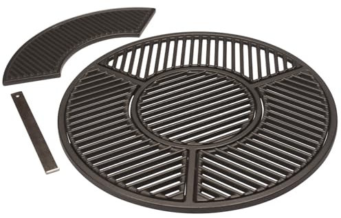 Grille multifonction complète de haute qualité en fonte pour barbecues boule de 57 cm (garantie d'ajustement à 100% sur les barbecues boule Weber de 57 cm)